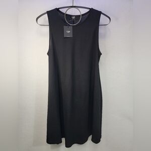 Coin 1804 Los Angeles Womens Black Sleeveless Mini Swing Dress Womens Size Large